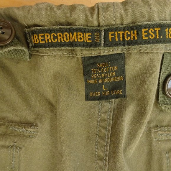 ABERCROMBIE & FITCH 092 Paratrooper M51 Cargo Pants SIZE Large Military OD Green - Picture 8 of 13